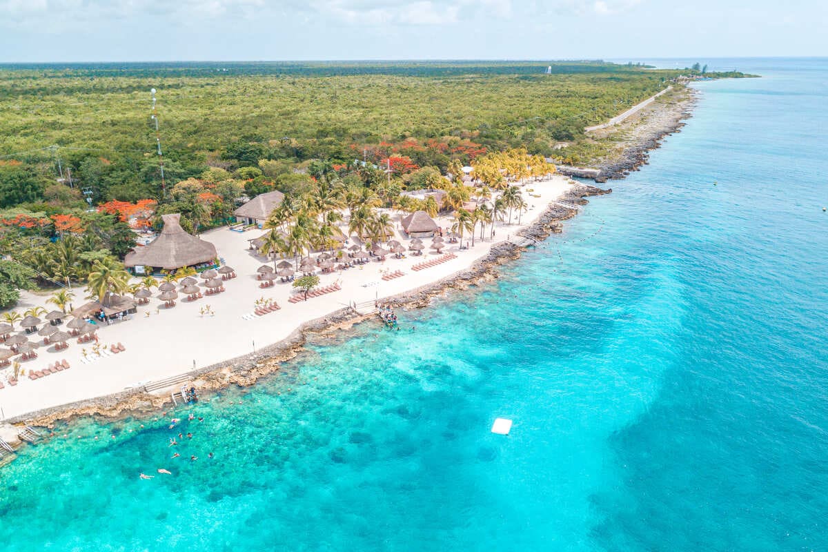 Aerial View Of Cozumel Island, Mexico